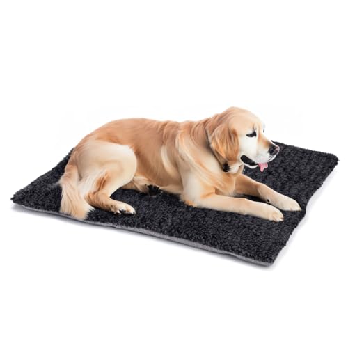 Britisches Hundebett aus Wolle, maschinenwaschbar, gesteppt, Käfigunterlage mit Tweed-Basis, luxuriöses mittelgroßes Hundebett (91 x 60 cm), hergestellt in England von Jenny Wren