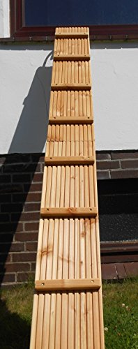 2 Meter! Katzenleiter/Katzentreppe mit einem Verbindungsstück für Balkon, Mit Klemmhalterung. extra 21 cm Breit! Douglasie (e) von Jennys Tiershop