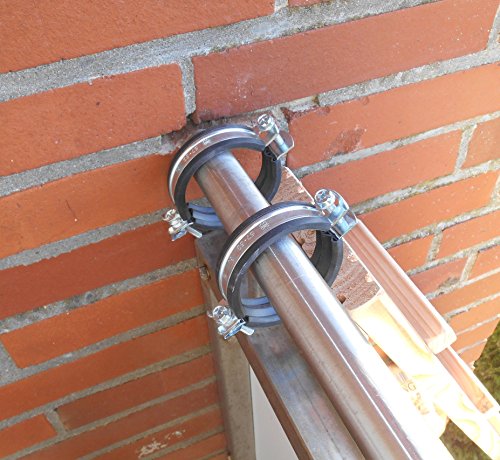 Jennys Tiershop 3 Meter! Katzenleiter/Katzentreppe mit 2 Verbindungsstücken für Balkon, Mit Gummischellen. extra 21 cm Breit! Douglasie (7e) von Jennys Tiershop