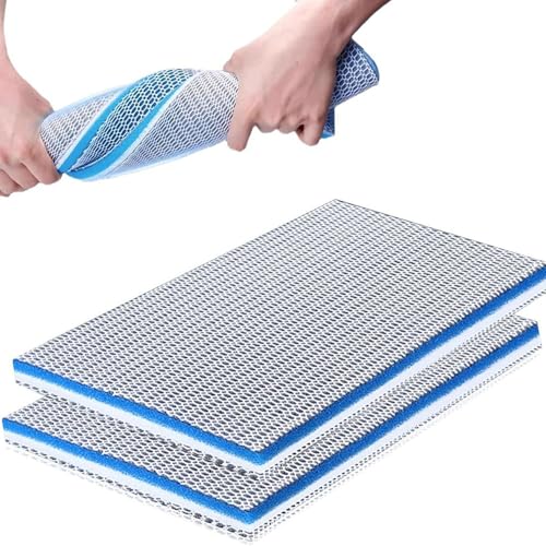 Jennytim 2 Stück Aquarium Filterwatte Medien-Schwamm-Pad für Aquarienfilter, Teich & Wasseraufbereitung Biologisches Filtermaterial Wiederverwendbare Filterpads, zuschneidbar (11 * 25 * 2cm) von Jennytim