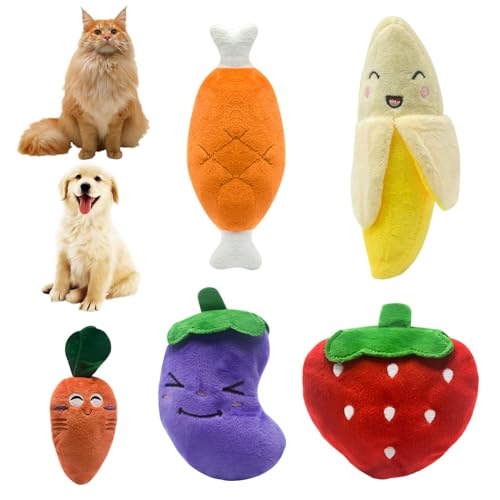 Jennytim 5 Stück Plüsch-Welpenspielzeug Hundespielzeug mit Quietsche - Weiches Plüschspielzeug für Hunde und Katzen - Kauspielzeug mit langlebiger Knisterfunktion für kleine & große Hunde Jennytim 5 Stück Plüsch-Welpenspielzeug Hundespielzeug mit Quietsche - Weiches Plüschspielzeug für Hunde und Katzen - Kauspielzeug mit langlebiger Knisterfunktion für kleine & große Hunde von Jennytim