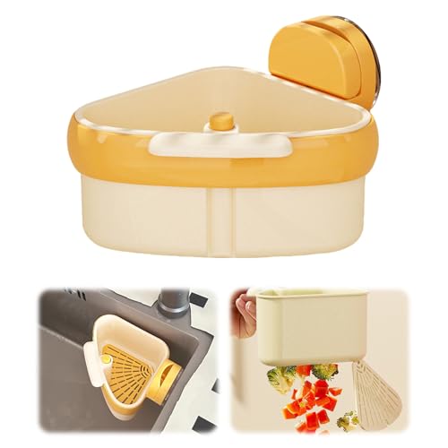 Jenshhch Spüle Abflusskorb Katzentoilette ABS Material Haustier-Ecktoilette mit Saugnapf Für Kaninchen Kleintiere Eckinstallation Ohne Werkzeuge (A) von Jenshhch