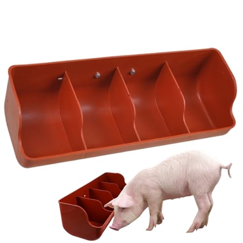 Futtertrog, Schweinefutterautomat, 4 Futter Futtertrog, 18, 1 x 6, 3 x 5, 1 Zoll Schweren Plastikvier für Rinderkühe Pferde Schafziegen Schweine Kalb von Jeorywoet