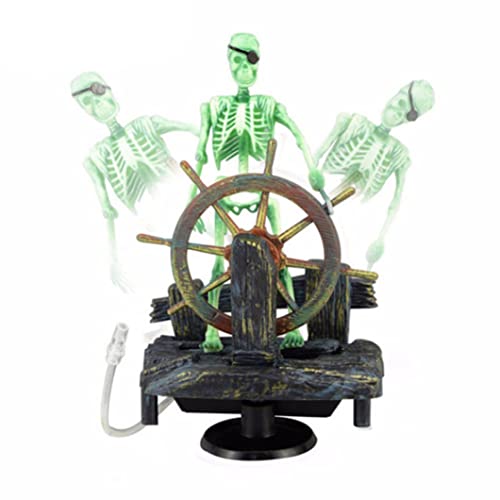 Jeorywoet Aquariumluftstein, 1-pc-Aquarium-Ornament Pirat Captain Fish Tank Ornamente Wasserlandschaftsdekorationen luftgetriebenes aktives Skelett für Fischtankdekoration Jeorywoet Aquariumluftstein, 1-pc-Aquarium-Ornament Pirat Captain Fish Tank Ornamente Wasserlandschaftsdekorationen luftgetriebenes aktives Skelett für Fischtankdekoration von Jeorywoet