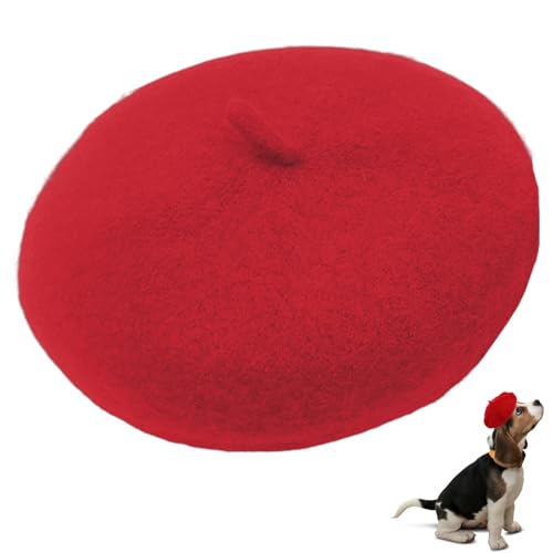 Jeorywoet Hunde Baskenmütze, verstellbare warme Wolle Katze Baskenmütze, weicher atmungsaktives, bequemer Hundehut für tägliche Verschleiß, Foto -Requisiten, Hochzeiten, Geburtstagsfeiern, rot Jeorywoet Hunde Baskenmütze, verstellbare warme Wolle Katze Baskenmütze, weicher atmungsaktives, bequemer Hundehut für tägliche Verschleiß, Foto -Requisiten, Hochzeiten, Geburtstagsfeiern, rot von Jeorywoet