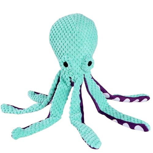 Jeorywoet Oktopus Hund Spielzeug 12.6x3.4x3.4 '' Plüsch quietschendes Hundespielzeug Spaß & einbezogene Lange Beine Tintenfisch -Hundespielzeug für Hunde Aller Rassen grün von Jeorywoet