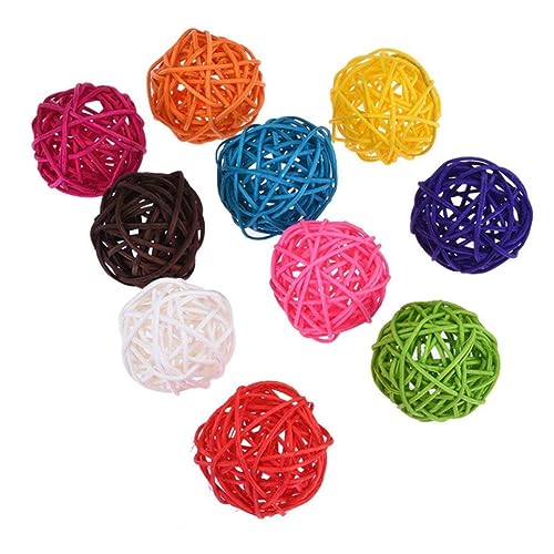 Jeorywoet Rattan Bälle Bird Toy Shoteet Kaut Spielzeug Haustier Käfig Bite Ball DIY Dekor 10pcs zufällige Farbe Vogel Rattan Spielzeug Jeorywoet Rattan Bälle Bird Toy Shoteet Kaut Spielzeug Haustier Käfig Bite Ball DIY Dekor 10pcs zufällige Farbe Vogel Rattan Spielzeug von Jeorywoet