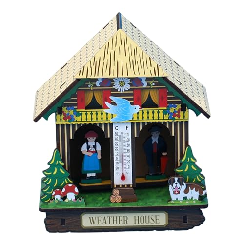 Jeorywoet Wetterthermometer, 5, 5 x 2, 4 x, 1 Zoll MDF Wetterthermometer Haus, Wandmontagetemperatur und Feuchtigkeitspflicht für Innenmessungen Jeorywoet Wetterthermometer, 5, 5 x 2, 4 x, 1 Zoll MDF Wetterthermometer Haus, Wandmontagetemperatur und Feuchtigkeitspflicht für Innenmessungen von Jeorywoet