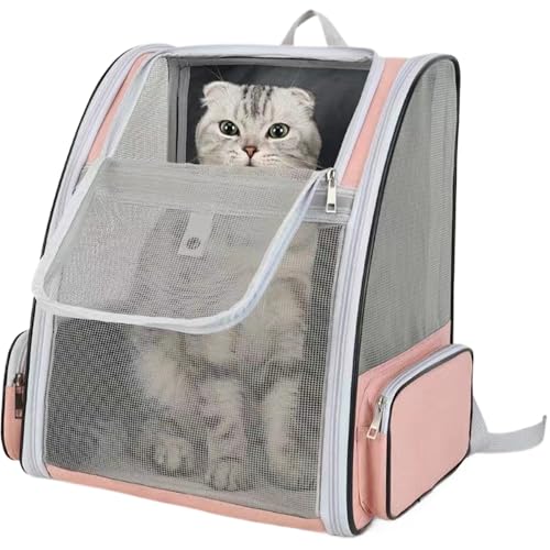 Katzenträger, geräumiger belüfteter Mesh Cat -Rucksack mit Abnehmbarer Matte bequemer Katzenträgerbeutel mit einstellbaren sicheren Gurten für Haustiere unter 16 Catties Katzenträger, geräumiger belüfteter Mesh Cat -Rucksack mit Abnehmbarer Matte bequemer Katzenträgerbeutel mit einstellbaren sicheren Gurten für Haustiere unter 16 Catties von Jeorywoet