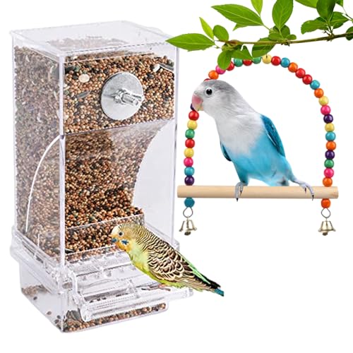 Vogelfutterhäuse 2pcs 7.28x2.95x2,95 Zoll transparent hängende Kunststoffautomatik -Vogel -Käfig -Feeder -Blockguss -Spielzeug -Spielzeug für Papageien Cockatiels Finken, Vogelfutterhäuse Vogelfutterhäuse 2pcs 7.28x2.95x2,95 Zoll transparent hängende Kunststoffautomatik -Vogel -Käfig -Feeder -Blockguss -Spielzeug -Spielzeug für Papageien Cockatiels Finken, Vogelfutterhäuse von Jeorywoet
