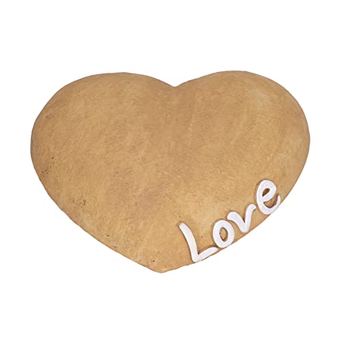 Jerliflyer Pet Memorial Stone Lápida de resina en Forma de corazón para Perros y Gatos, lápida conmemorativa de jardín para césped y Patio trasero Lápida de resina para mascotas (Color Arena) von Jerliflyer