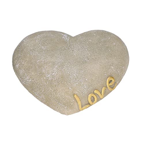 Jerliflyer Pet Memorial Stone Lápida de resina en Forma de corazón para Perros y Gatos, lápida conmemorativa de jardín para césped y Patio trasero Lápida de resina para mascotas (Color roca) von Jerliflyer