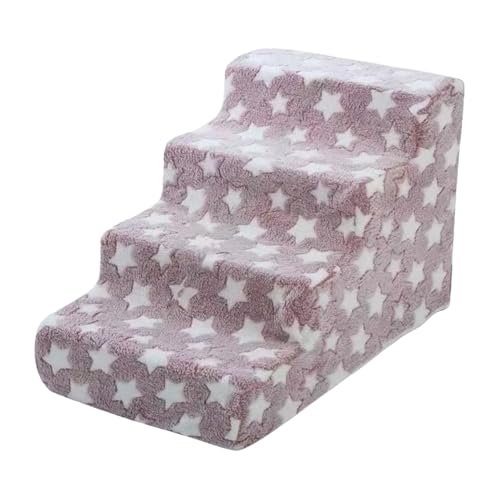 Haustiertreppe, Kippschutz-Stabilitätssystem, 54 x 37 x 39 cm, abnehmbare Haustiertreppe, Kätzchenrampe, Fensterbank, leicht zu reinigen, für Welpen, Katzen, Wohnzimmer, Schlafzimmer, Arbeitszimmer von Jeruytgh