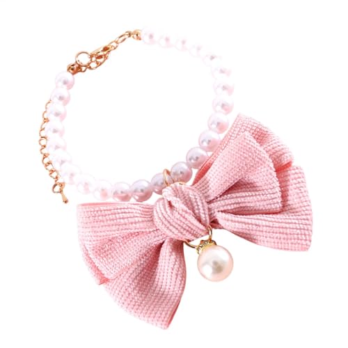 Hundeschmuck, Haustier-Halskette, elegantes Hundehalsband mit Perlen, Hunde-Halskette, niedliche Haustier-Halskette mit Schleife, verstellbare und bequeme Passform für den ganzen Tag, ohne Beschwerden Hundeschmuck, Haustier-Halskette, elegantes Hundehalsband mit Perlen, Hunde-Halskette, niedliche Haustier-Halskette mit Schleife, verstellbare und bequeme Passform für den ganzen Tag, ohne Beschwerden von Jeruytgh
