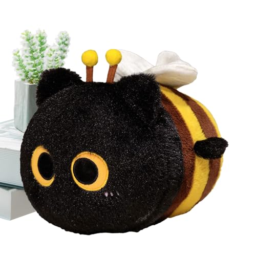 Jeruytgh Cat Plush Toy, Bienenplushie, von Katzen inspiriertes Plüschspielzeug, kuscheliges Puppenkissen, schenkbare weiche Figur, lebendige Details, 10,2 Zoll, Valentinstag Home Decor von Jeruytgh