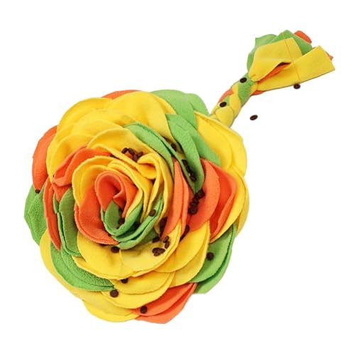Jeruytgh Hund Schnüffelmatte, Hund Futtermatte Slow Feeder Rose Flower Design Geruchstraining Schnüffelpad Mentale Stimulation Spielzeug für Kleine Mittlere Rassen von Jeruytgh