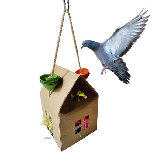 Jeruytgh Vogelfutterspielzeug, Vogelkäfigspielzeug - Interaktiver Vogelbehandlungsspielzeug - Einzigartige Sittichkäfig -Unterhaltungsvorräte für Conure, Cockatiel, Lovebird von Jeruytgh