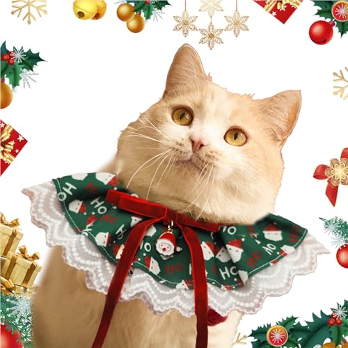 Jeruytgh Weihnachts-Hundehalstücher,Hundehalstücher Weihnachten | Verstellbare Hundehalstücher, weihnachtliche Hundelätzchen - Niedlicher Haustierschal, wendbar, atmungsaktiv, Haustierzubehör für von Jeruytgh