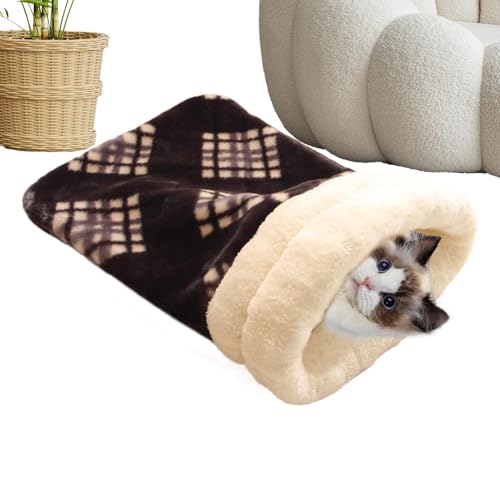 Jeruytgh Winterschlafsack für Katzen, warmer Haustierschlafsack, Haustierhöhlenbett für Indoor-Katzen und kleine Hunde, warmer Haustier-Winterschlafsack Jeruytgh Winterschlafsack für Katzen, warmer Haustierschlafsack, Haustierhöhlenbett für Indoor-Katzen und kleine Hunde, warmer Haustier-Winterschlafsack von Jeruytgh