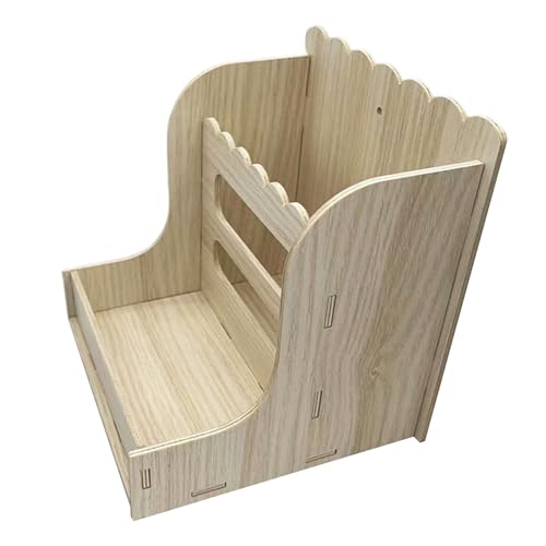 Pet Feeder Rab Bit Heu-Futterspender Chinchilla Futterbox Holz Futterständer Kaufest Anti-Verschütten Konstruktion Kompakte leicht zu reinigende Struktur 1 Stück Natur Habitat Käfig Setup von Jeruytgh