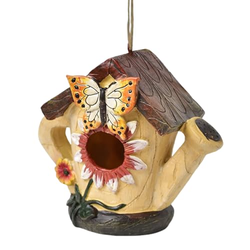 Vogelhaus aus Kunstharz für den Außenbereich, hängendes Tierhaus, Vogelschutz, handlich zu installieren, mehrere Anwendungen, 16 cm, für Schwalbenbaum, Garten, Hof im Freien von Jeruytgh