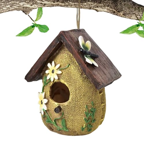 Vogelhaus aus Kunstharz für den Außenbereich, hängendes Tierhaus, Vogelschutz, handlich zu installieren, mehrere Anwendungen, 16 cm, für Schwalbenbaum, Garten, Hof im Freien von Jeruytgh