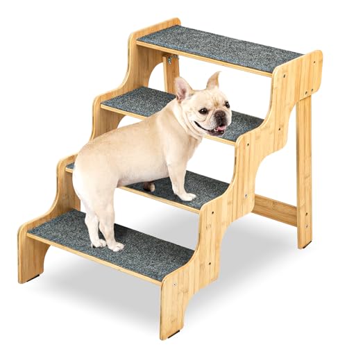 Hundetreppe für Kleine Hunde 3-Stufig, Haustiertreppe für Bett und Sofa aus Hochdichtem Schwamm, Hunde Treppe Hunderampe mit Abnehmbarem Hundetreppe für Kleine Hunde 3-Stufig, Haustiertreppe für Bett und Sofa aus Hochdichtem Schwamm, Hunde Treppe Hunderampe mit Abnehmbarem von Jerylota