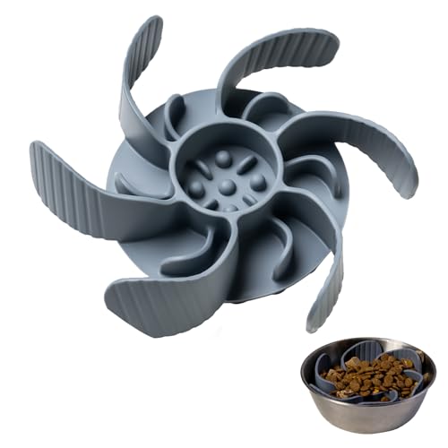 Jestrem Slow Feeder Hundenapf, Blumendesign, langsamer Futternapf, Anti-Ersticken, Futternapf für große, mittelgroße und kleine Rassen, Grau Jestrem Slow Feeder Hundenapf, Blumendesign, langsamer Futternapf, Anti-Ersticken, Futternapf für große, mittelgroße und kleine Rassen, Grau von Jestrem