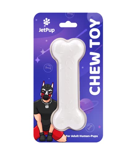 JetPup Kauspielzeug für Welpen, Knochen, Kauspielzeug in menschlicher Qualität, 100 % lebensmittelechtes Silikon (weißer Knochen) von JetPup