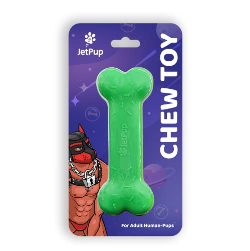 JetPup Kauspielzeug für menschliche Welpen, Knochen, menschliches Kauspielzeug, 100 % lebensmittelechtes Silikon, kein Haustierspielzeug (grüner Knochen) von JetPup