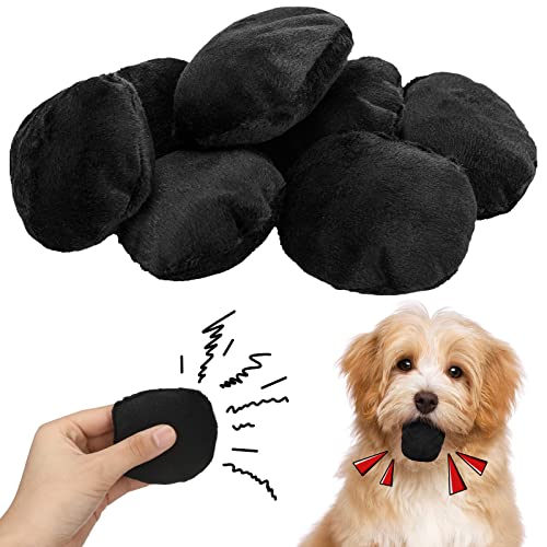 8 Pcs Christmas Coal Plush Dog Toy Chew Toys Animal Stuffed Dog Toys for Aggressive Chewers Squeaky, Pet Toys with Squeakers Interactive Dog Squeak Toys Dog Gifts for Large Dogs Small Medium Puppy von Jetec