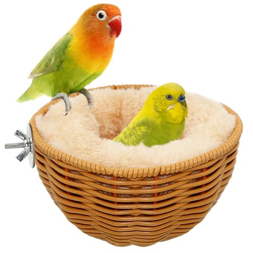 Jevnd Kaufester Stahlrahmen, kleines Vogelnest für Käfig, Eier legen, waschbares Sittich, Nistbett, Kanariennest und Haus, Vogelschlafhütte für Vögel, Zebrafinken, Kanarienvögel, Wellensittich Jevnd Kaufester Stahlrahmen, kleines Vogelnest für Käfig, Eier legen, waschbares Sittich, Nistbett, Kanariennest und Haus, Vogelschlafhütte für Vögel, Zebrafinken, Kanarienvögel, Wellensittich von Jevnd