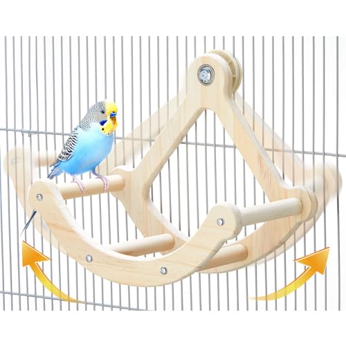 Vogelschaukel und Ständer aus Holz, Vogelspielzeug Vogelschaukel und Ständer aus Holz, Vogelspielzeug von Jevnd