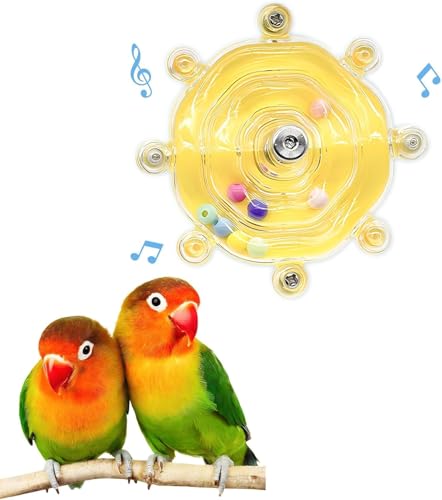 Vogelspielzeug für Sittiche, buntes Sittichspielzeug, Rad, interaktives Spinner, Rassel, Papageienspielzeug, Nymphensittichspielzeug für Vogelkäfig, Kauübung für afrikanisches Grau, Sittiche, von Jevnd