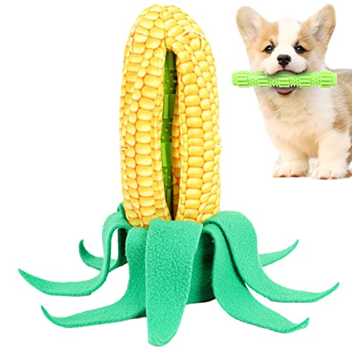 Jextou Robustes Hundespielzeug,Kauspielzeug in Maisform für Welpen - Erziehungstraining Bissfestes Haustierspielzeug für kleine mittelgroße Hunde von Jextou