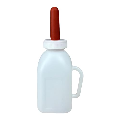 Ziegen-Flaschen – 2 l robuste Tiermilch-Nippelflasche | Kuh stillende Lammflaschen mit Griff | Praktische Kuhmilch-Flasche | Bauernhofziegen-Milchfutterspender für Kätzchen, Welpen und Kleintiere von Jhcozkas