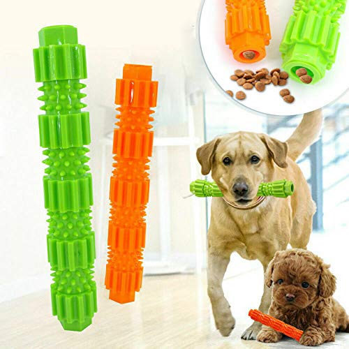 Jiacheng29_ Kauspielzeug für Hunde, Aggressiver Kauer, Leckerli-Spender, Gummi, Zahnreinigungsspielzeug für Welpen (Orange S) von Jiacheng29_