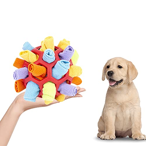 Jiahuade Schnüffelball für Hunde, Schnüffelspielzeug für Hunde, Schnuffelteppig Intelligenzspielzeug, Waschbar Interaktives Hundespielzeug Ball 20 cm für Futtersuche Instinkt Training (B) von Jiahuade