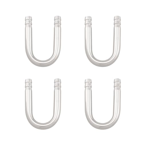 JianLing 4 x U-förmiger Edelstahl-Anschluss, Kohlendioxid-System, U-Biegung, 42 mm, Fisch-Aquascape-Sauerstoffpumpenbogen von JianLing
