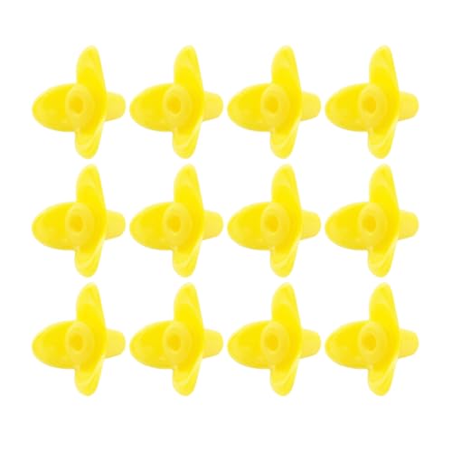 JianLing Kolibri-Futterstation für Kolibri, Blumenähnlich, Gelb, 21 mm, Blumenähnlicher Bienenanzieher, Vogelfutterstation, Ersatzteile, hängende Futterstation für den Außenbereich, 12 Stück von JianLing