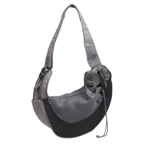 Haustier-Tragetasche, atmungsaktives Netzgewebe, freihändig, verstellbar, für Reisen, sicher, für Welpen, Hunde, Katzen, Kaninchen, Kleintiere (schwarz, verstellbare Schnalle für unter 2,3 kg) von JiangYanus