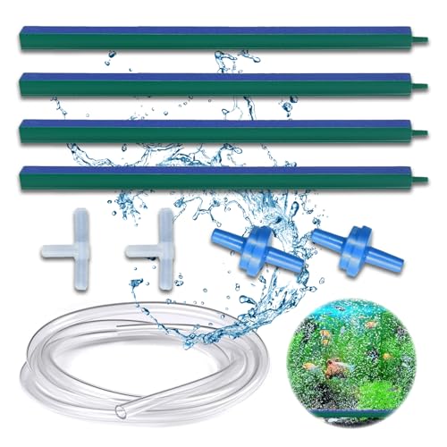Jiavlyx 4 Stück Aquarium Sauerstoff Blasenstreifen, 31.5cm Aquarium Nano Luftstein, Aquarium Luftausströmer,mit 3 M Schlauch+2 Wasserstoppventil + 2 T-Schlauchverbinder, für Aquarium Sauerstoff Pumpe Jiavlyx 4 Stück Aquarium Sauerstoff Blasenstreifen, 31.5cm Aquarium Nano Luftstein, Aquarium Luftausströmer,mit 3 M Schlauch+2 Wasserstoppventil + 2 T-Schlauchverbinder, für Aquarium Sauerstoff Pumpe von Jiavlyx