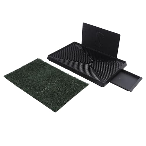 Gras-Hunde-PIPI-Matte, Waschbare und Wiederverwendbare Kunstrasen-Töpfchenschale, Kompakt und Bequem für Kleine Hunde Im Innenbereich (Große Größe mit Schallwand) von Jiawu