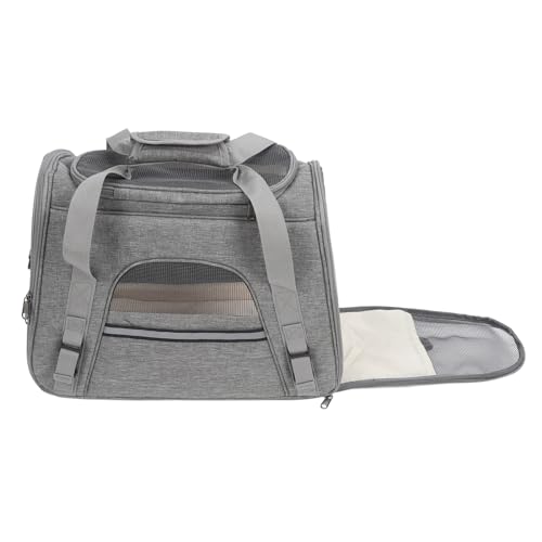 Große Katzentragetasche, Atmungsaktive, Graue Mehrzweck-Hundetragetasche, Tragbare, Dichte Brettbodenmatte für den Alltag (Gray) von Jiawu