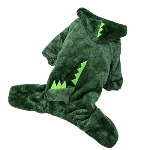 Jiawu Haustier-Halloween-Kleidung, Hunde-Cartoon-Kostüm, Warm, Verdickt, Stilvoll, Einfach zu Tragen, Bequem für Katzen (Dinosaurier XS) von Jiawu