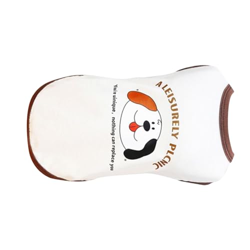 Haustier-Sommerweste, Baumwolle, Atmungsaktiv, Niedliches Muster, Hunde-Shirt-Weste, Modisch für den Sommer (S) von Jiawu