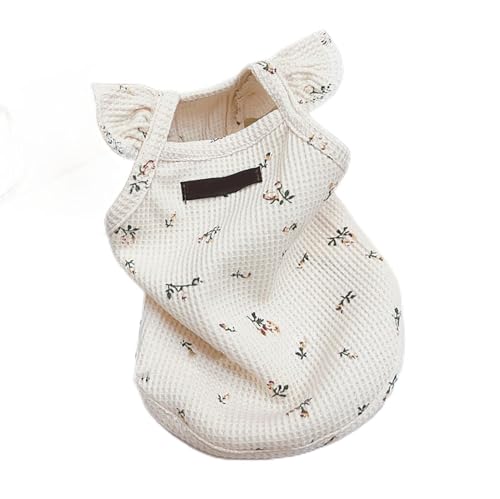 Hunde-Bottom-Shirt, Sommerliches Blumen-Haustier-Shirt, süß, Atmungsaktiv und Modisch für Hunde und Katzen (SM) von Jiawu