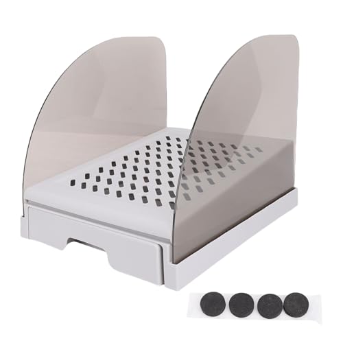 Jiawu Einstellbare Katzenstreu -Rampe für Erhöhte Katzendrüsenschachtel, Katzentoiletten -Trapper -Katzentoilettenrampe mit Filterfunktion, Schubladenlücken, Einstellbare Höhe, K (Gray) von Jiawu