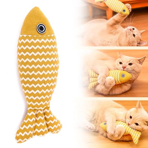 Jiawu Fisch-Katzenminze-Katzenspielegug, Fisch-Katzenspielgeug, Bissfeste Pp-Baumwolle, Erart Aufmerksamkeit in der Zoohandung Jiawu Fisch-Katzenminze-Katzenspielegug, Fisch-Katzenspielgeug, Bissfeste Pp-Baumwolle, Erart Aufmerksamkeit in der Zoohandung von Jiawu