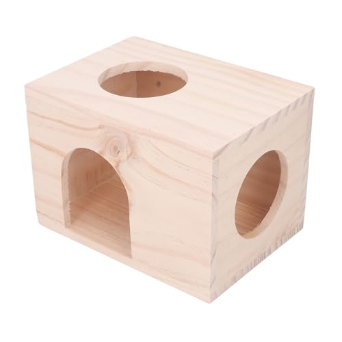 Jiawu Hamsterhaus, Kleintierversteck, Kleines Hamster-Holzhaus mit Fenster für Zwergrennmäuse, Mäuse, Mäuse, Ratten, Kleintiere, Bissfest Jiawu Hamsterhaus, Kleintierversteck, Kleines Hamster-Holzhaus mit Fenster für Zwergrennmäuse, Mäuse, Mäuse, Ratten, Kleintiere, Bissfest von Jiawu
